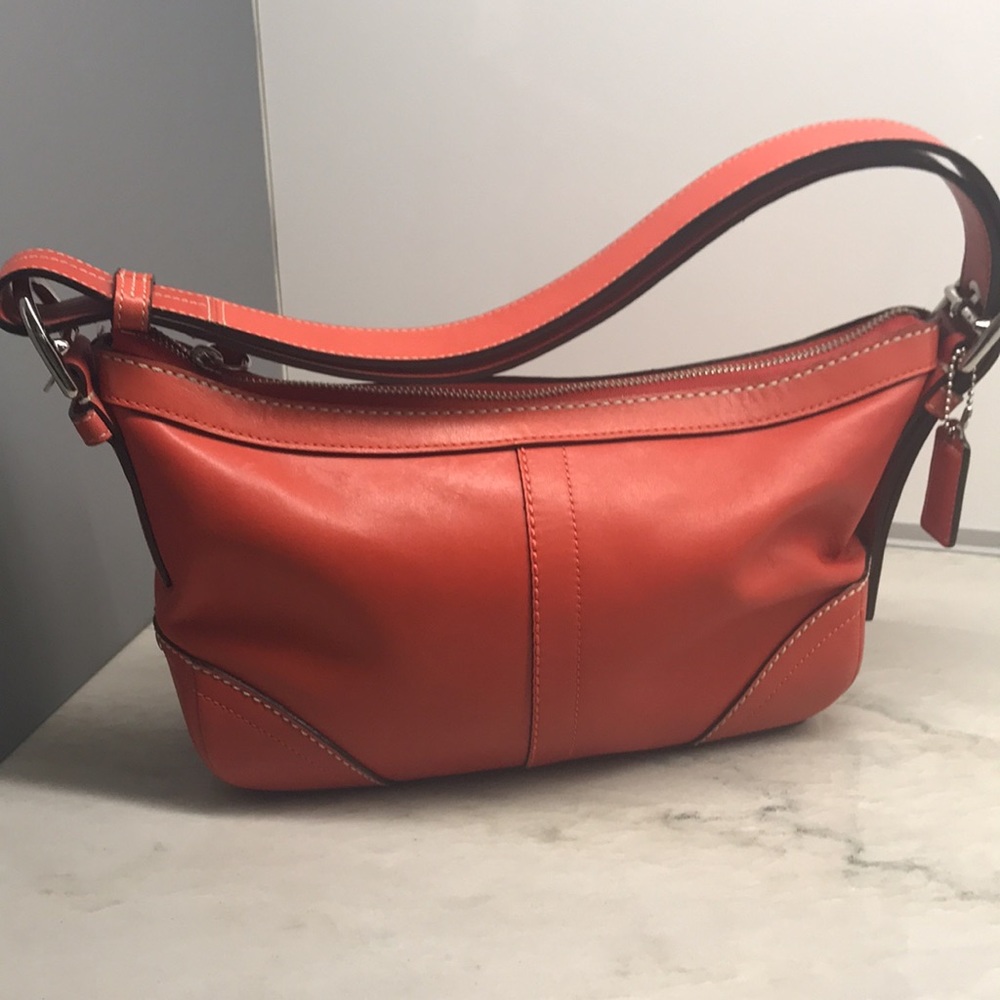 Coach New York East West Salmon colored Satchel - Picture 7 of 10